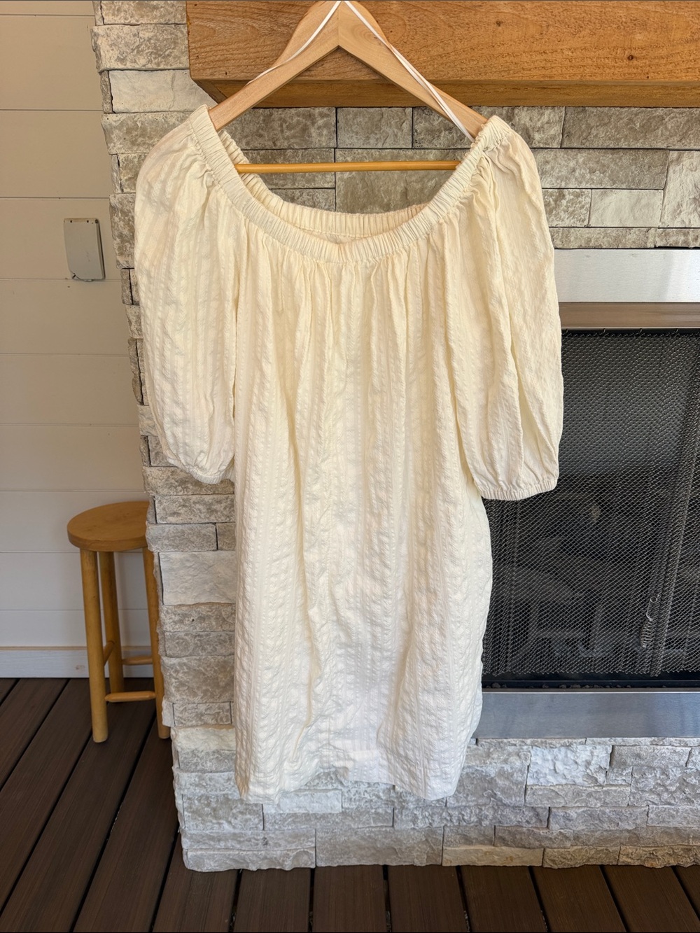 Old Navy Textured-Dobby Mini Swing Dress, sz small tall - Picture 2 of 6
